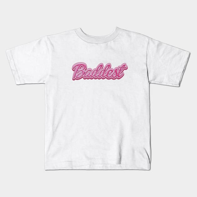 Baddest Barbie Kids T-Shirt by KiwiDoll